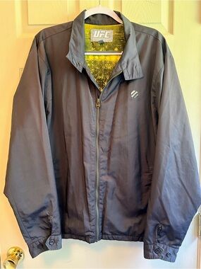 UFC Men's Navy Zip Windbreaker Jacket